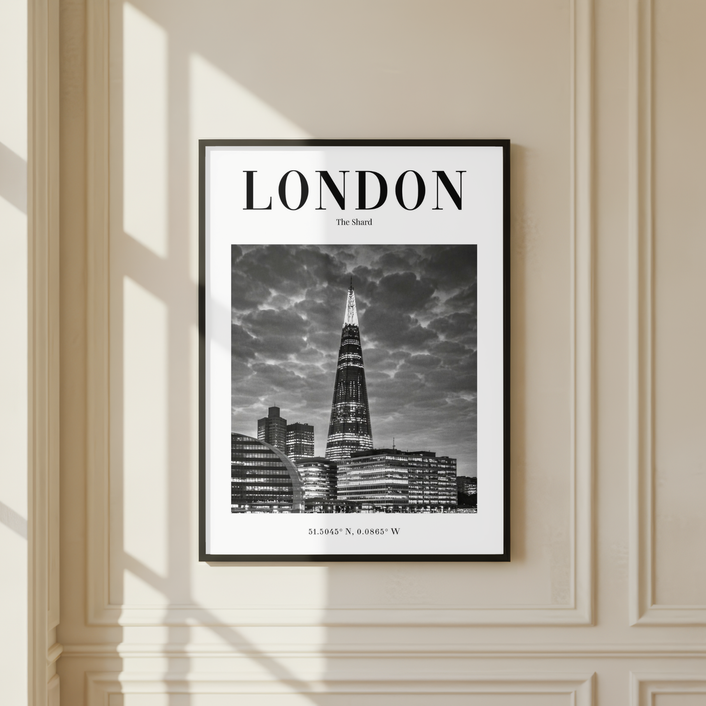 London The Shard Monochrome Poster