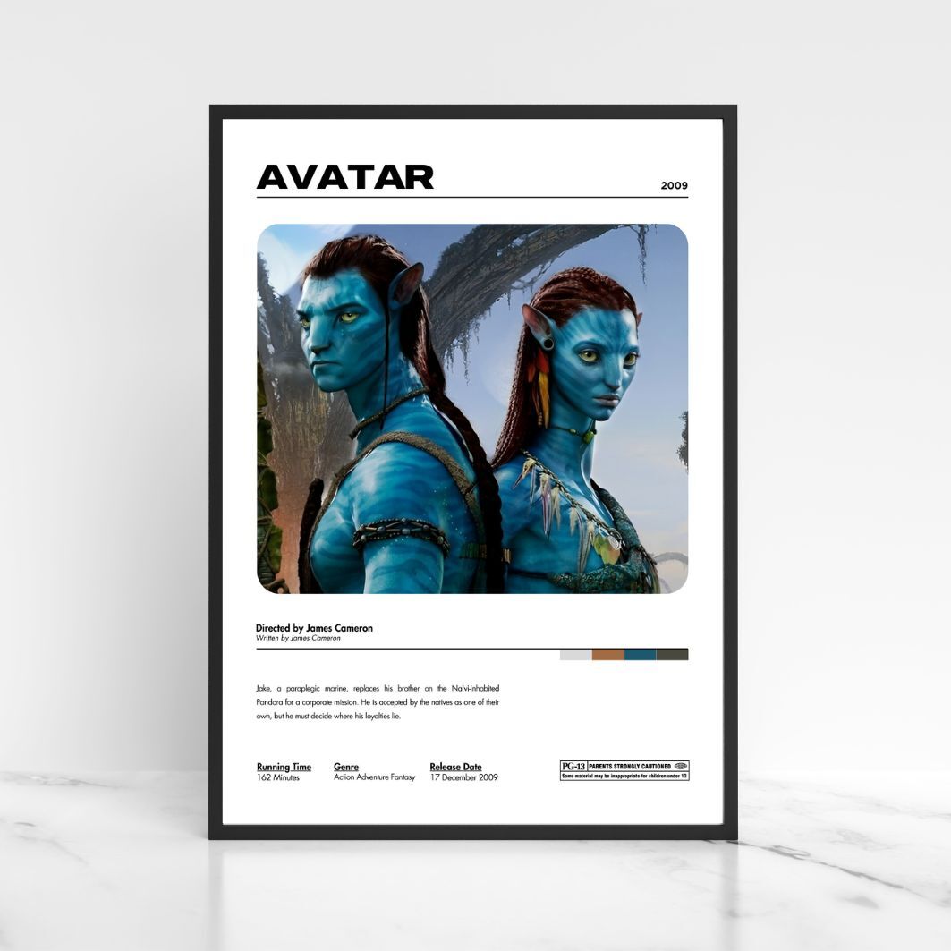Avatar 2009 Minimalist Art Movie Poster Print Unframed A5 A4 A3