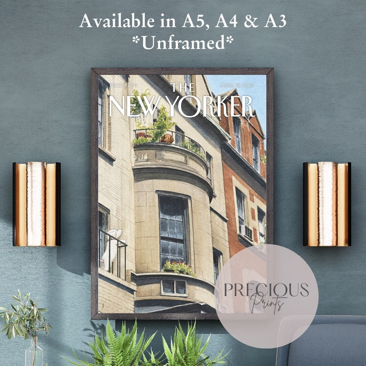 The New Yorker Poster April 2015 Vintage Classic Wall Art Unframed