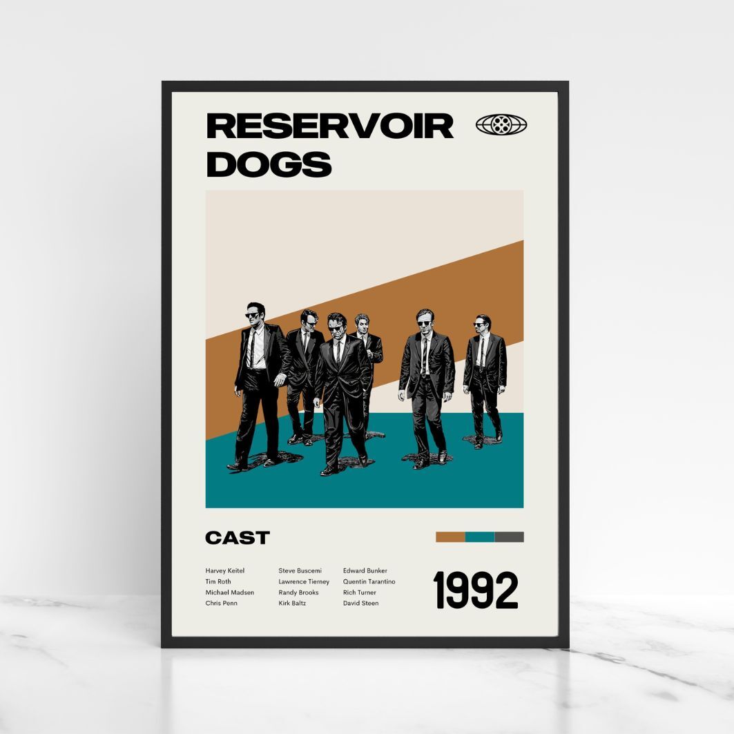 Reservoir Dogs 1992 Mid Century Minimalist Movie Poster Unframed A5 A4 A3