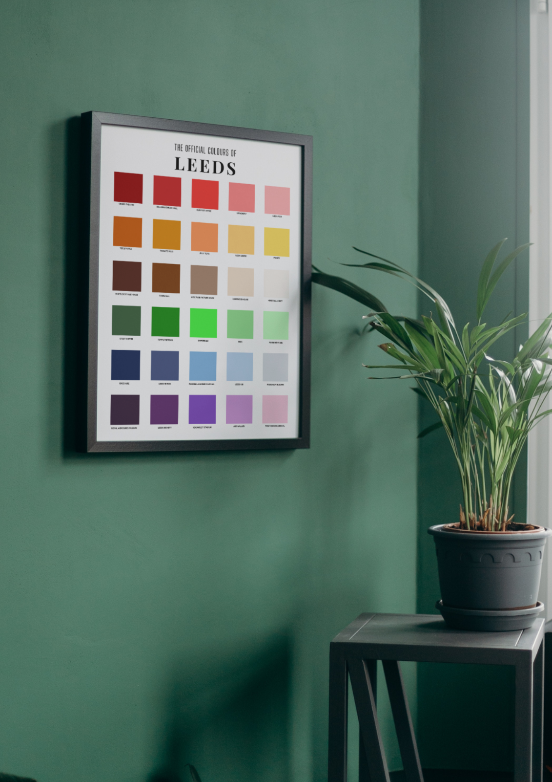 The Official Colour Chart of Leeds Poster / A3 A4 A5