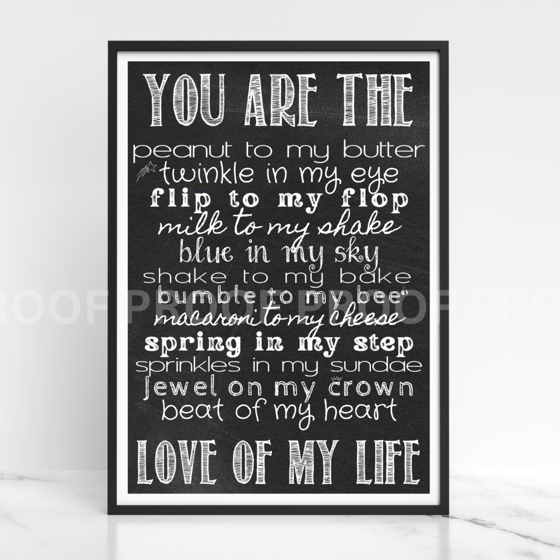 Valentine Typography Anniversary Gift Word Art day we met print A5 A4 A3