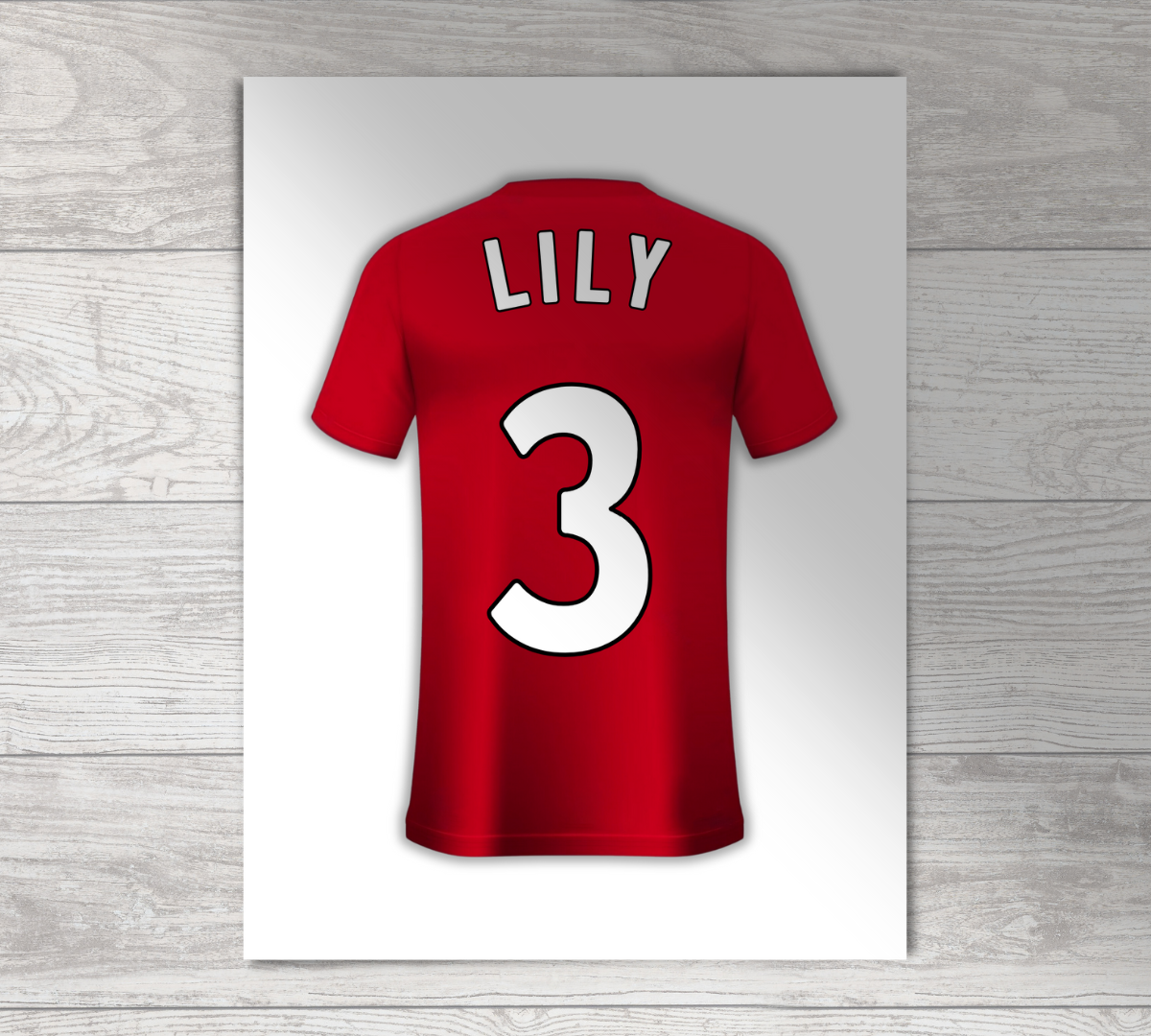 LFC Football Shirt Poster | Personalised | Wall Art Print | Gift | A5 A4 A3