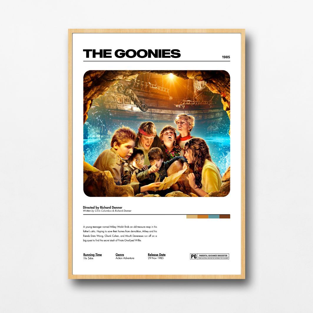 The Goonies 1985 Minimalist Movie Poster Print Unframed A5 A4 A3