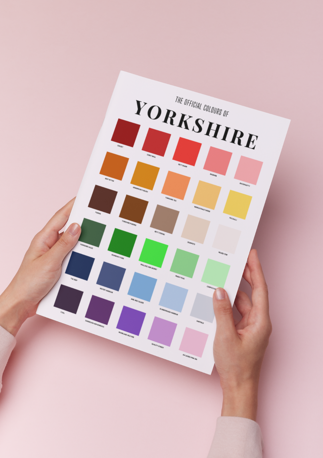 The Official Colours of Yorkshire Poster / A3 A4 A5