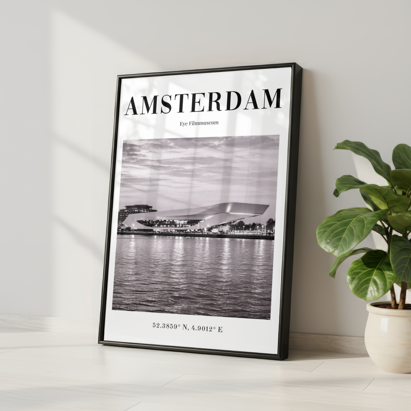 Amsterdam Eye Filmmuseum Monochrome Poster