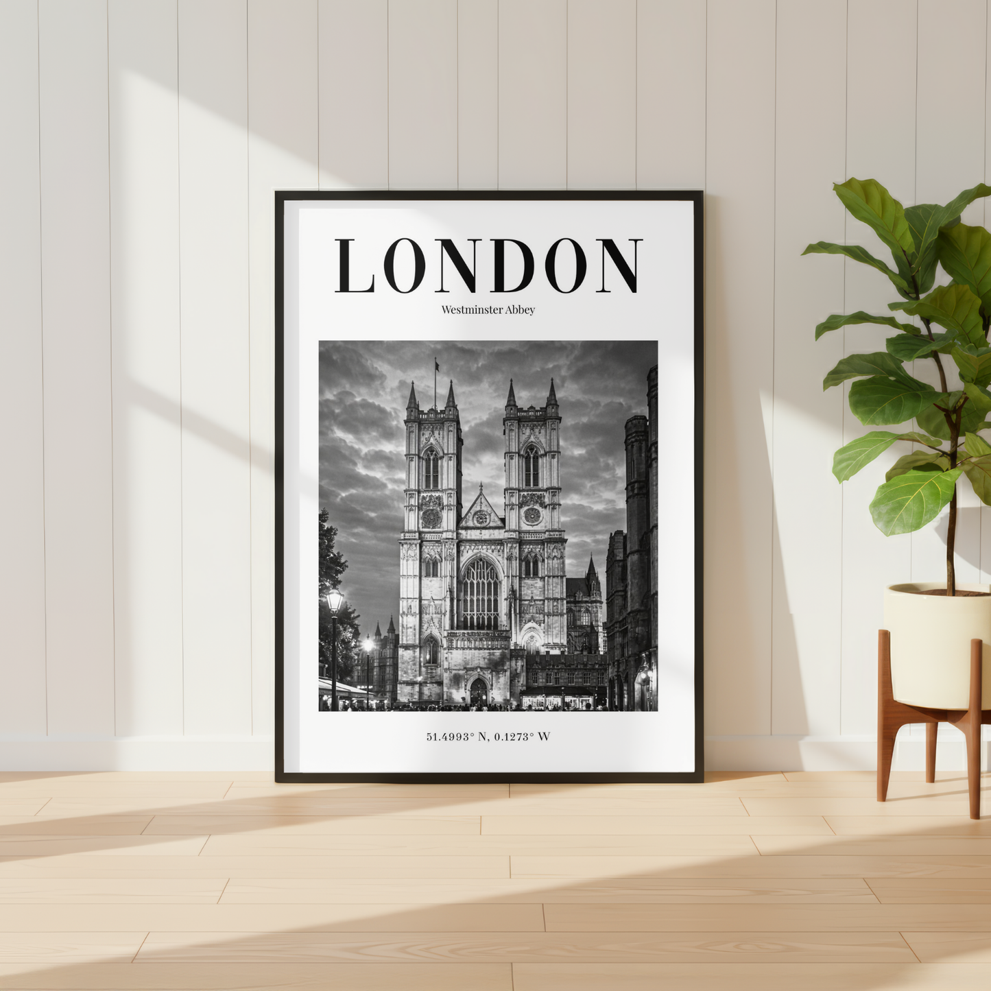 London Westminster Abbey Monochrome Poster