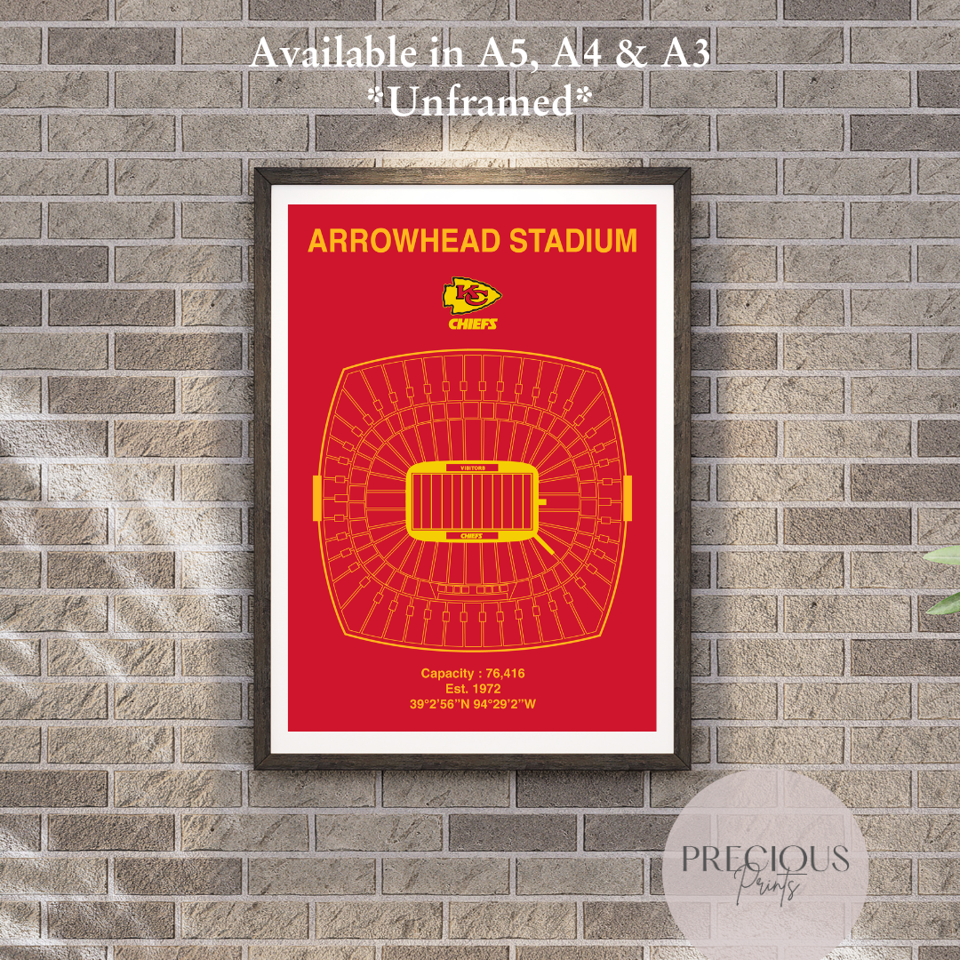 Kansas City Chiefs Arrowhead Stadium Poster