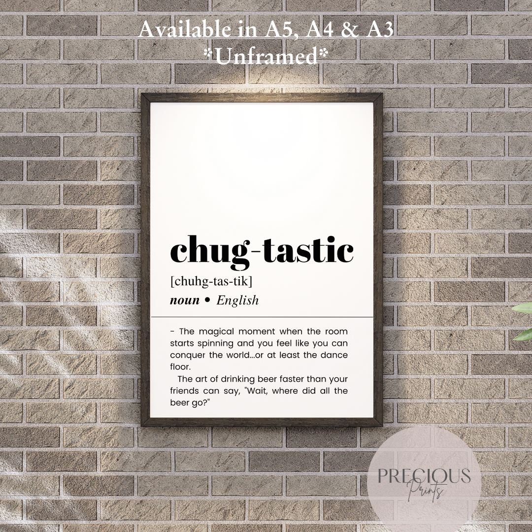 Chug-tastic Definition Poster