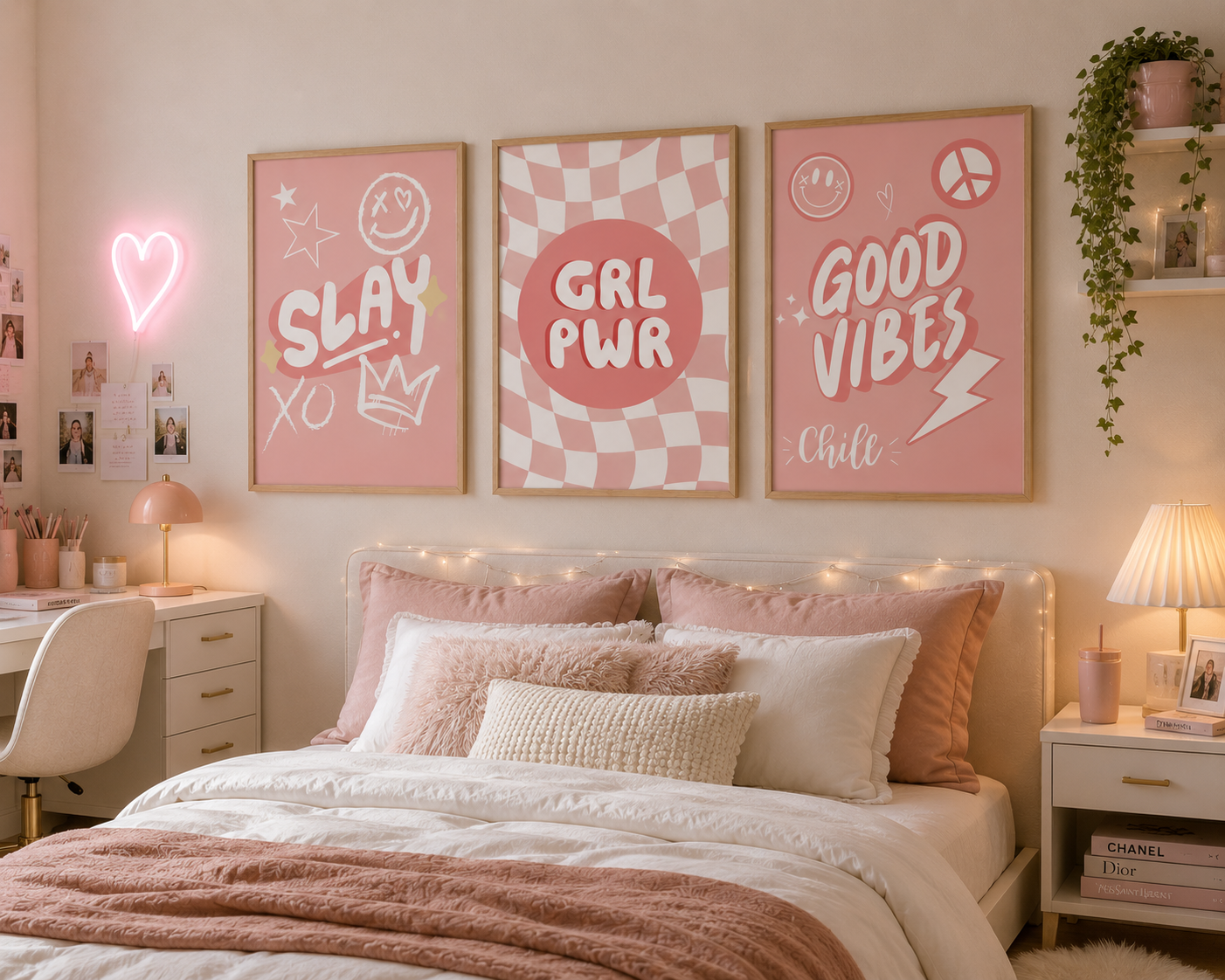 Set of 3 Slay Girl Power Preppy Prints