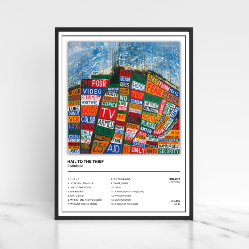 Radiohead Album Cover Poster / Hail to the Thief / Music Poster