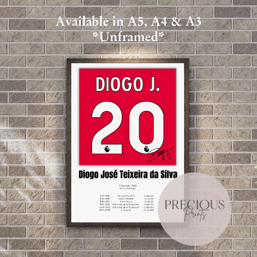 Diogo Jota Football Stats Print
