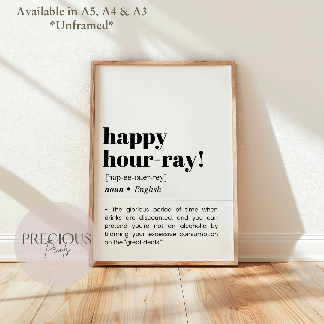 Happy Hour-ray Definition Poster