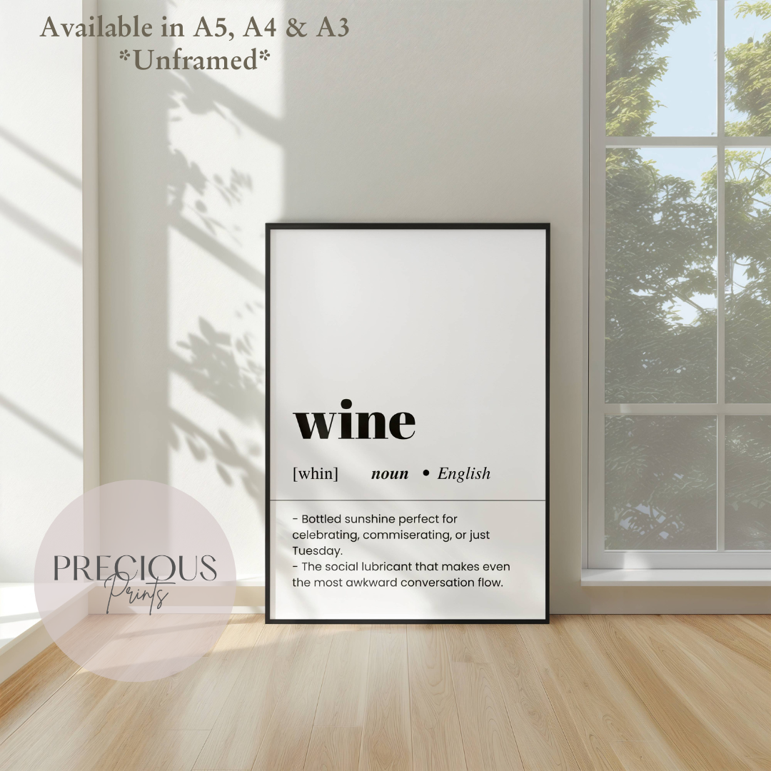 Wine Definition Poster