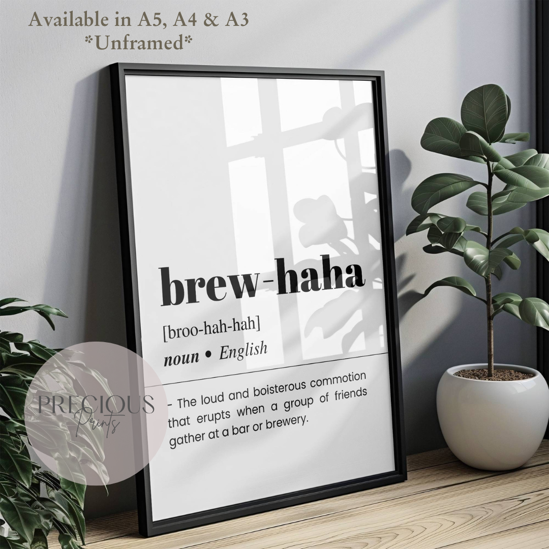 Brew-haha Definition Poster