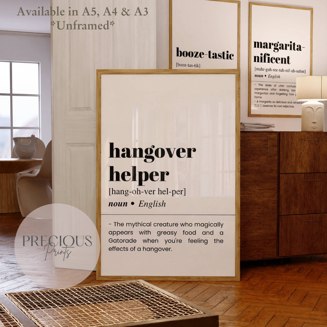 Hang over helper Definition Poster
