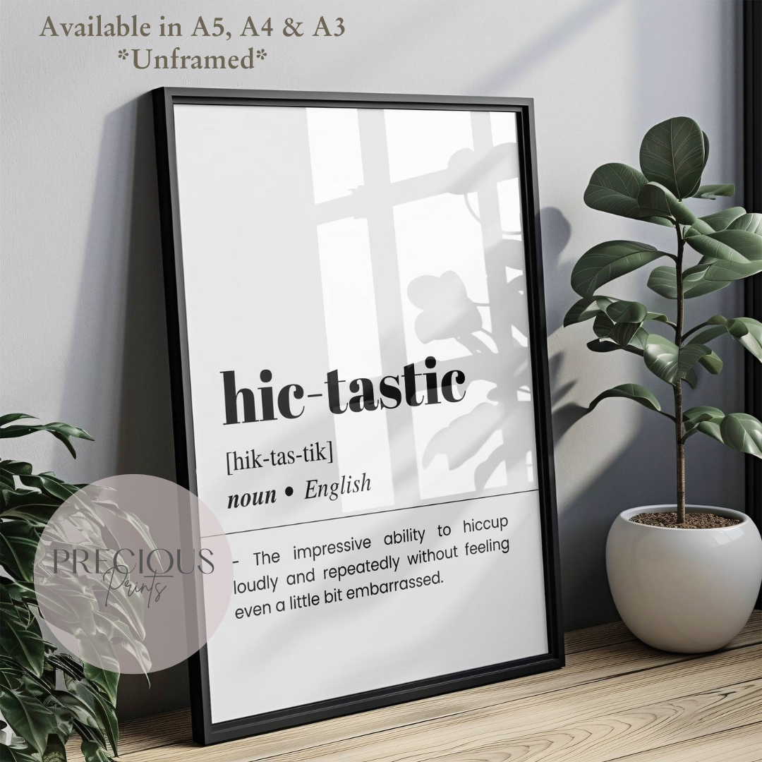 Hic-tastic Definition Poster