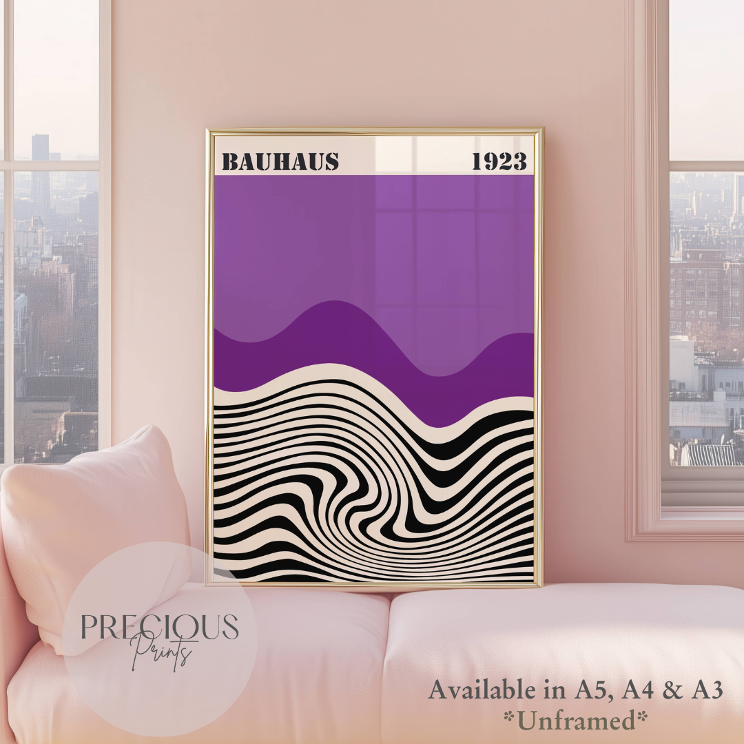 Purple Bauhaus Print