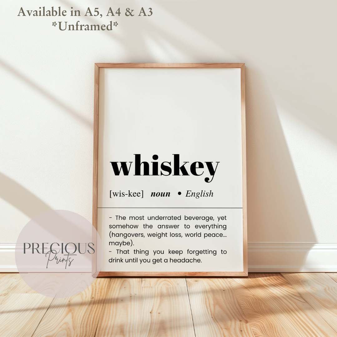 Whiskey Definition Poster