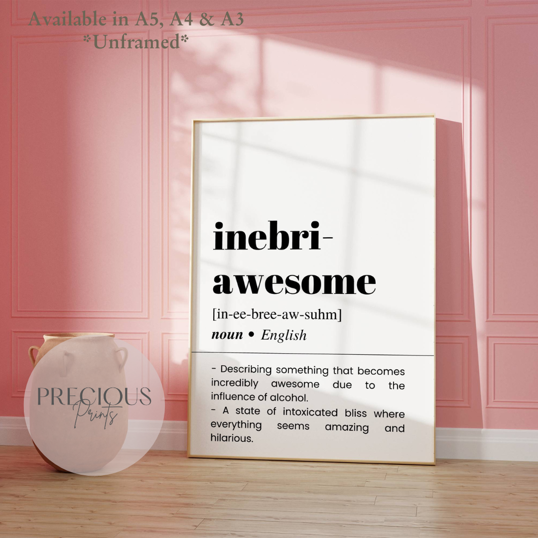 Inebri-Awesome Definition Poster