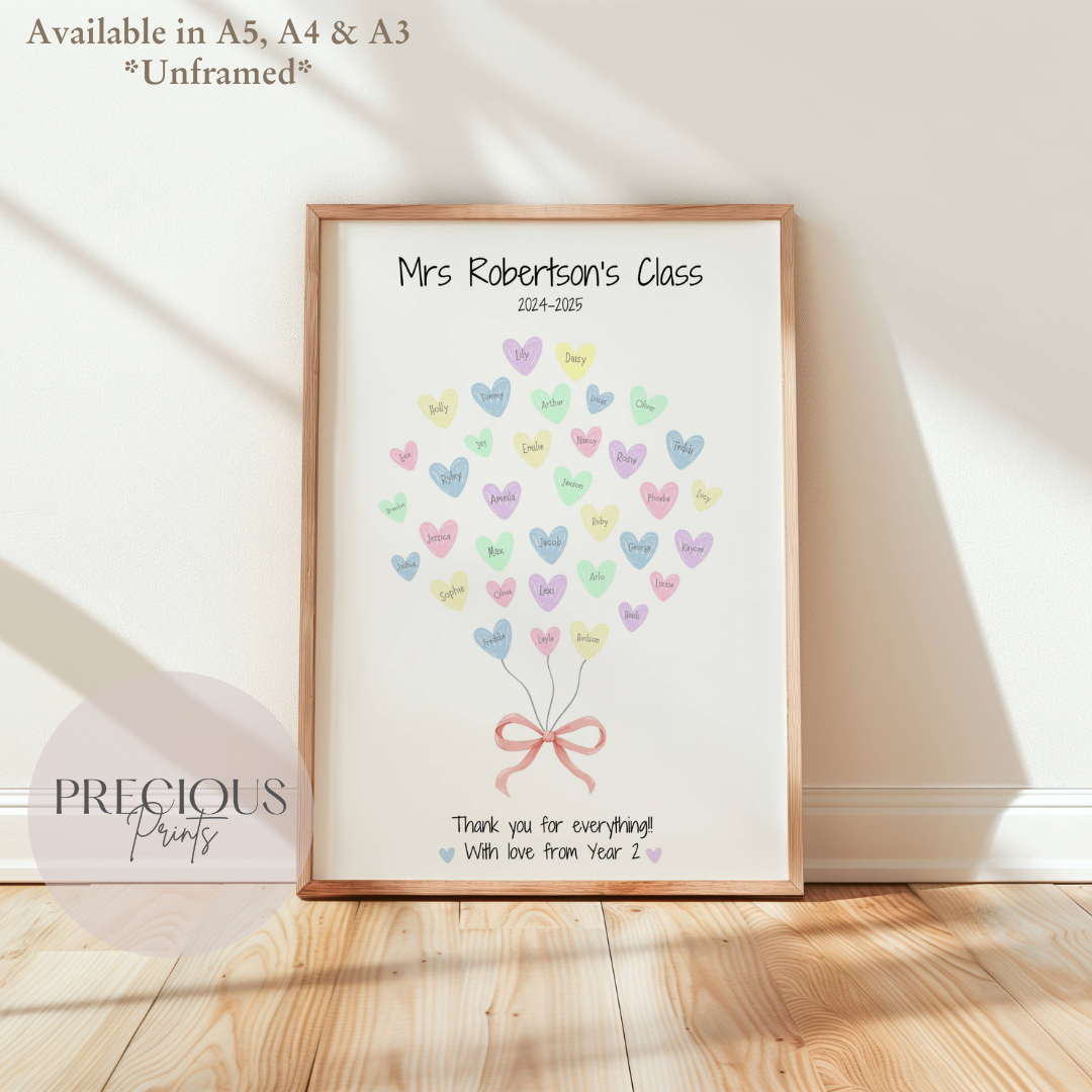 Personalised Thank You Teacher Print
