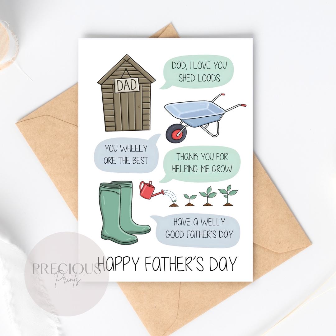 Father's Day Gardening Card / Happy Father's Day