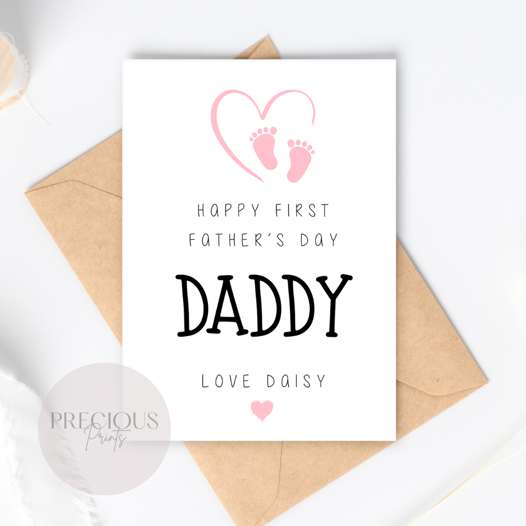 Personalised Happy First Father's Day Card / You're My Wonderwall / Happy Father's Day