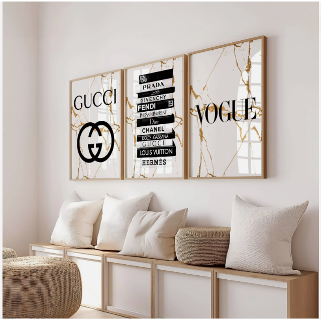 Set of 3 Luxury Fashion Prints