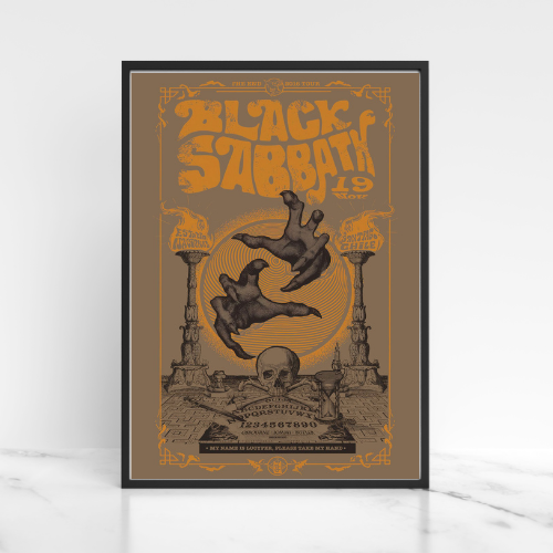 Black Sabbath Concert Flyer Poster / Santiago Chile 2016
