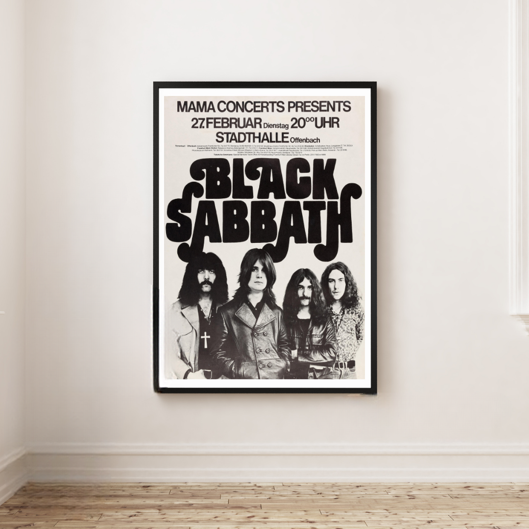 Black Sabbath Concert Flyer Poster / Stadthalle Offenbach