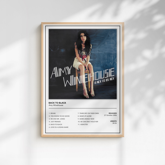 Amy Winehouse Back to Black Music Print