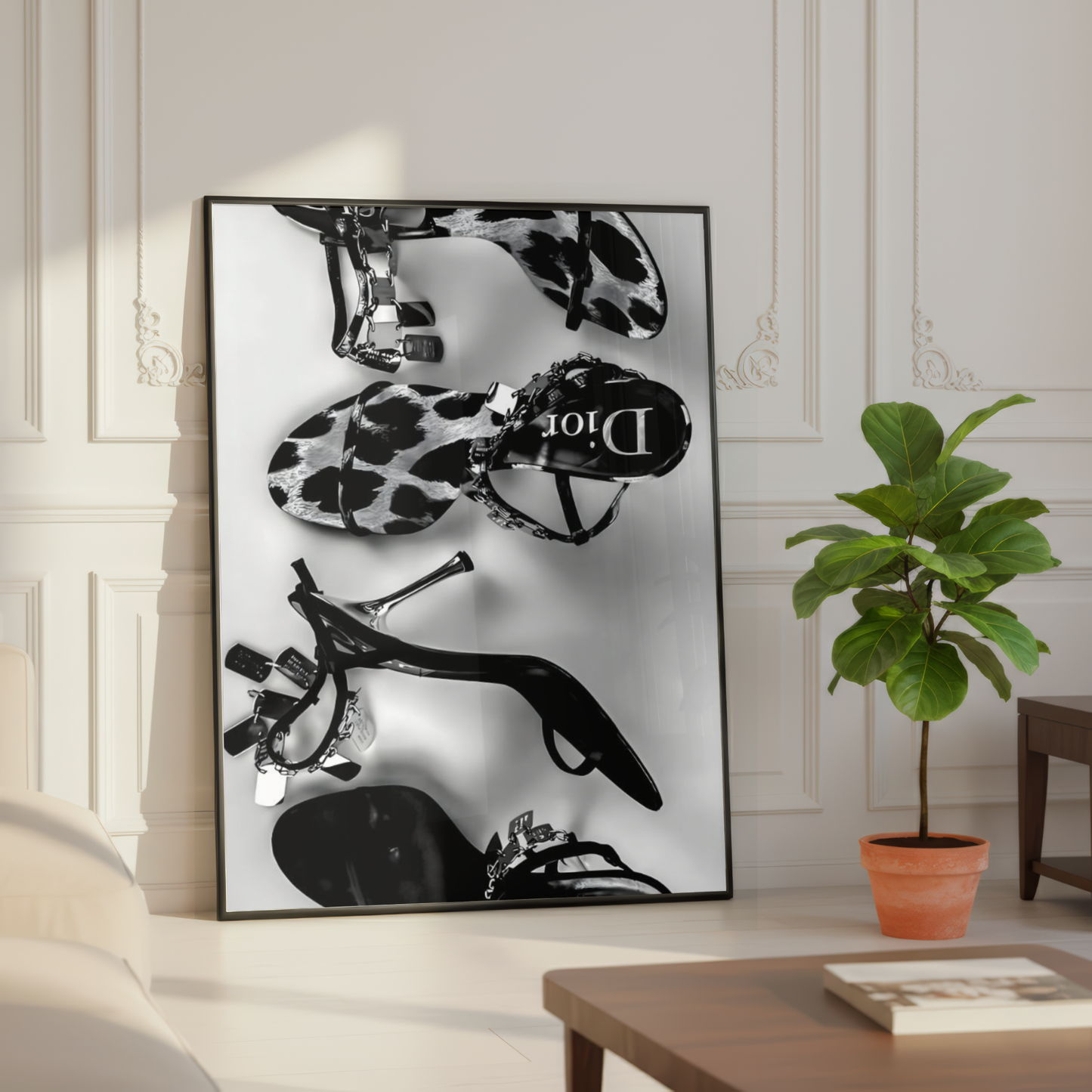 Leopard Heels Fashion Wall Art Print