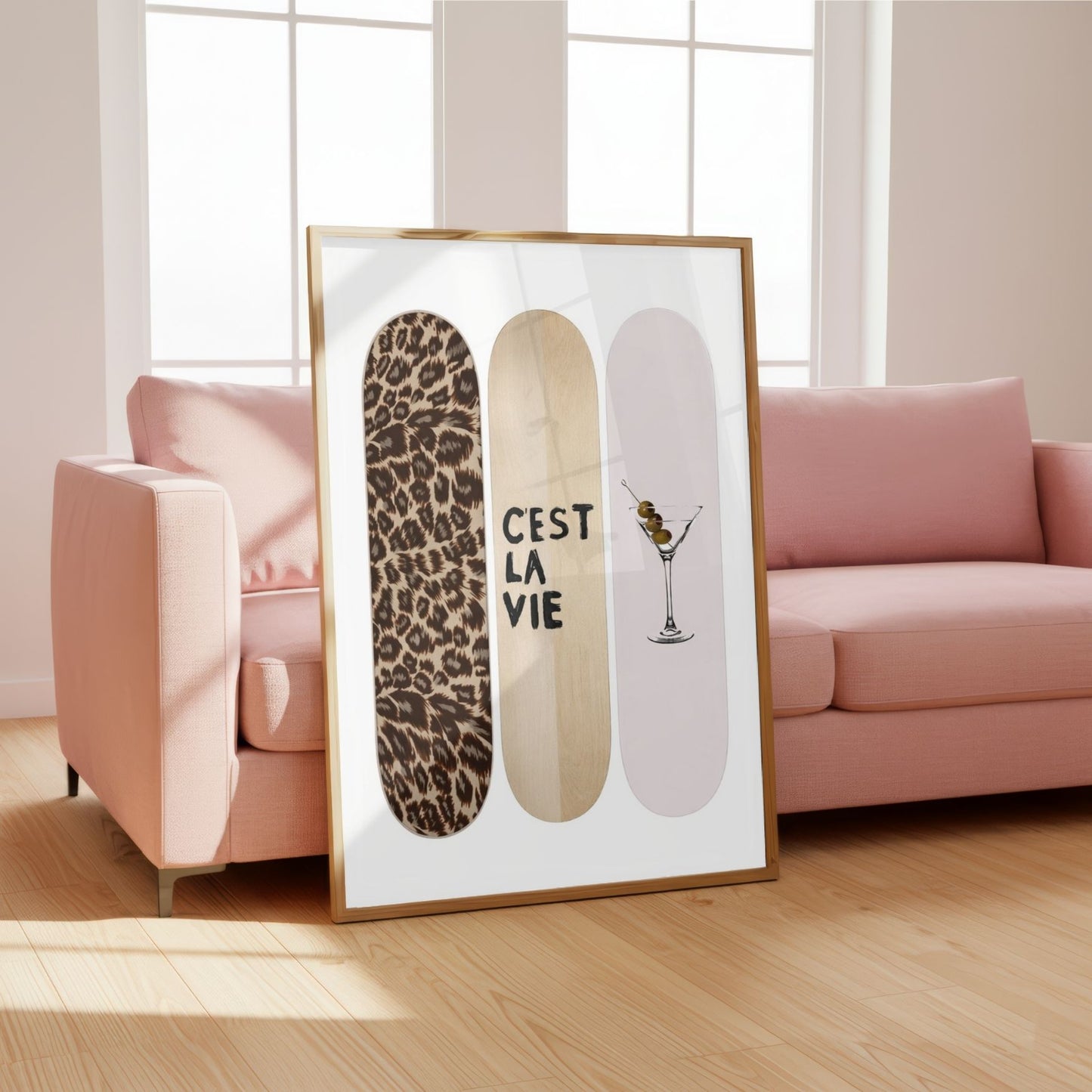 Leopard Cheetah Skateboard Print