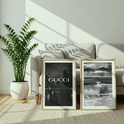 Set of 2 Chanel & Gucci Prints