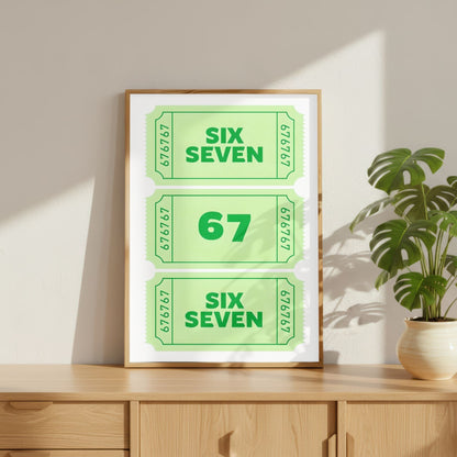 67 Green Poster