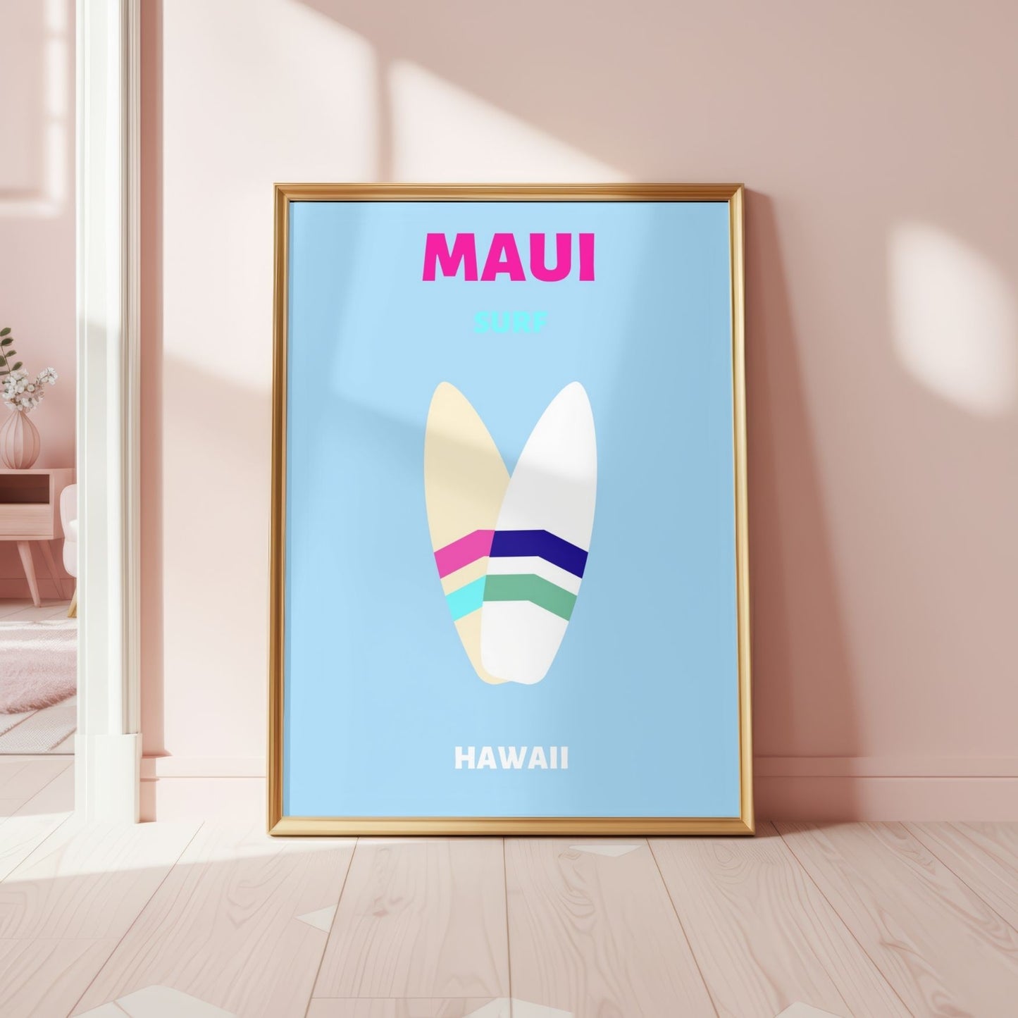 Maui Preppy Travel Poster