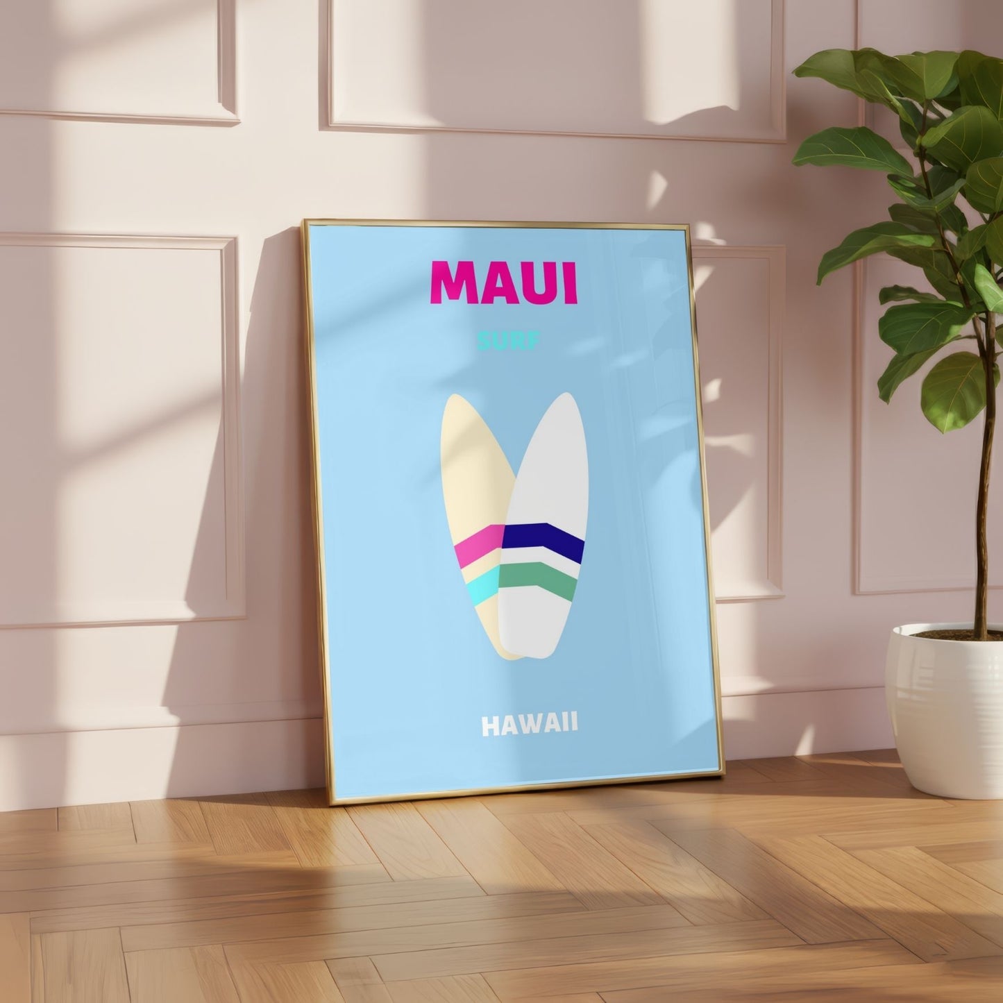 Maui Preppy Travel Poster