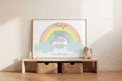 Personalised Thank You Teacher Print