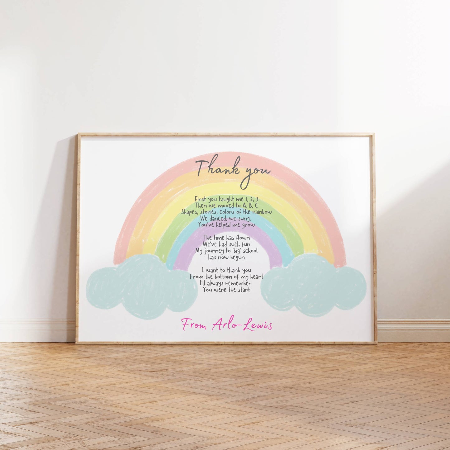 Personalised Thank You Teacher Print
