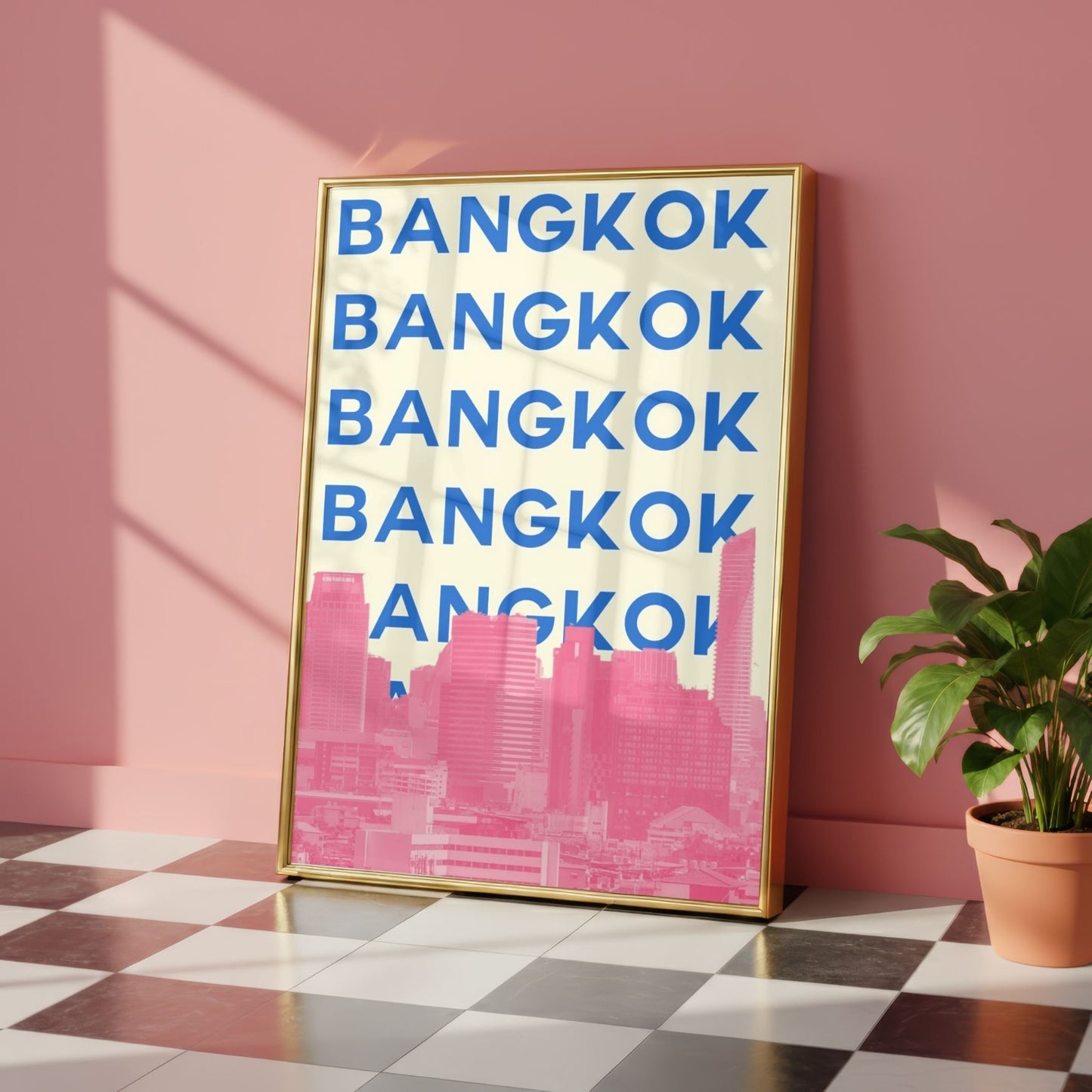 Bangkok Preppy Travel Poster