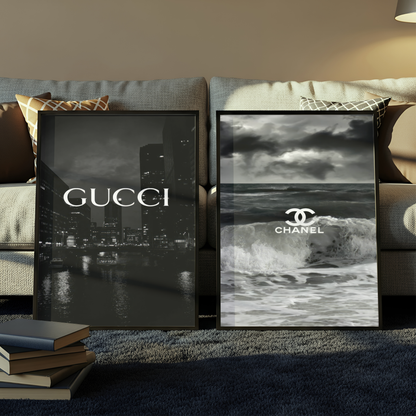 Set of 2 Chanel & Gucci Prints