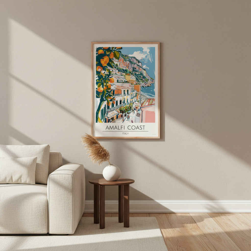 Amalfi Coast - Italy Travel Poster