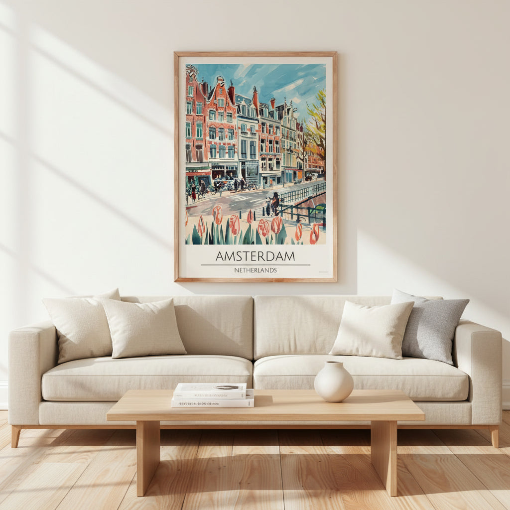 Amsterdam - Netherlands Travel Poster