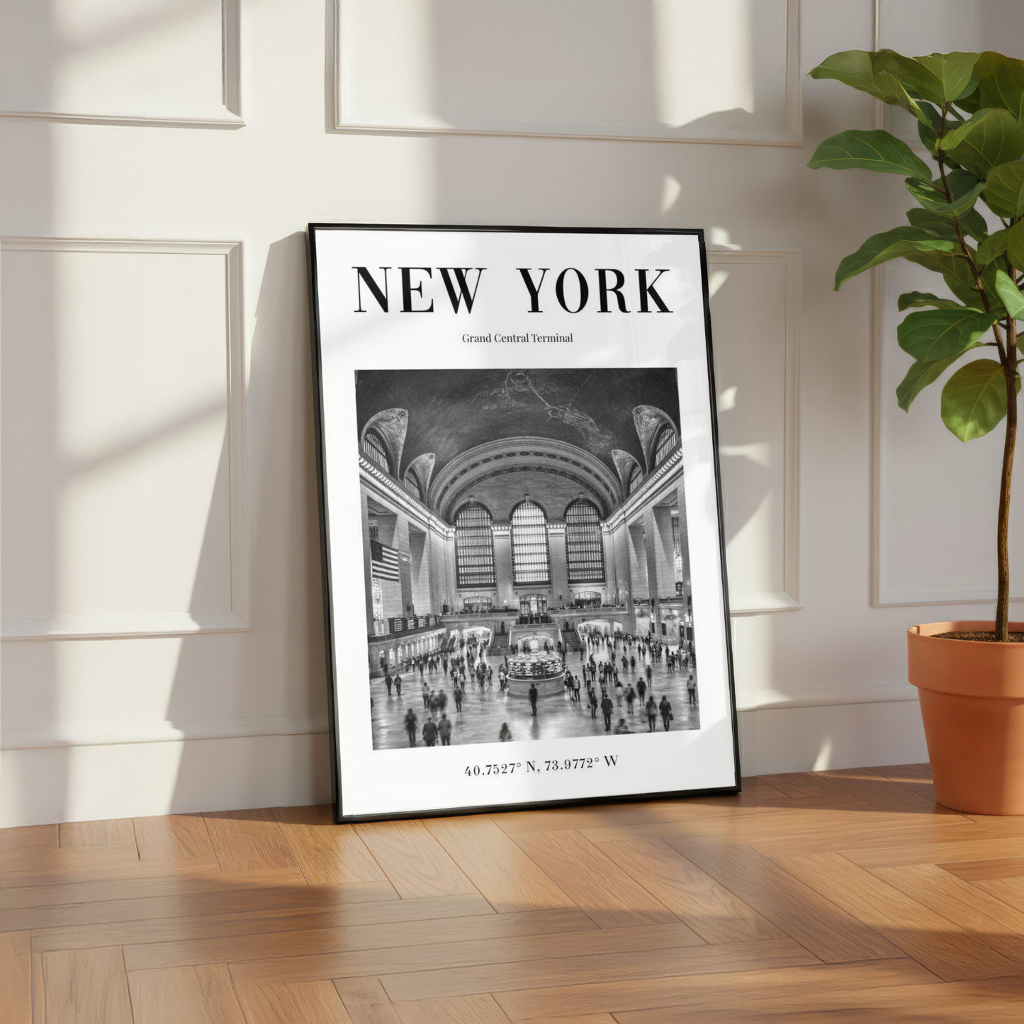 New York Grand Central Terminal Monochrome Poster