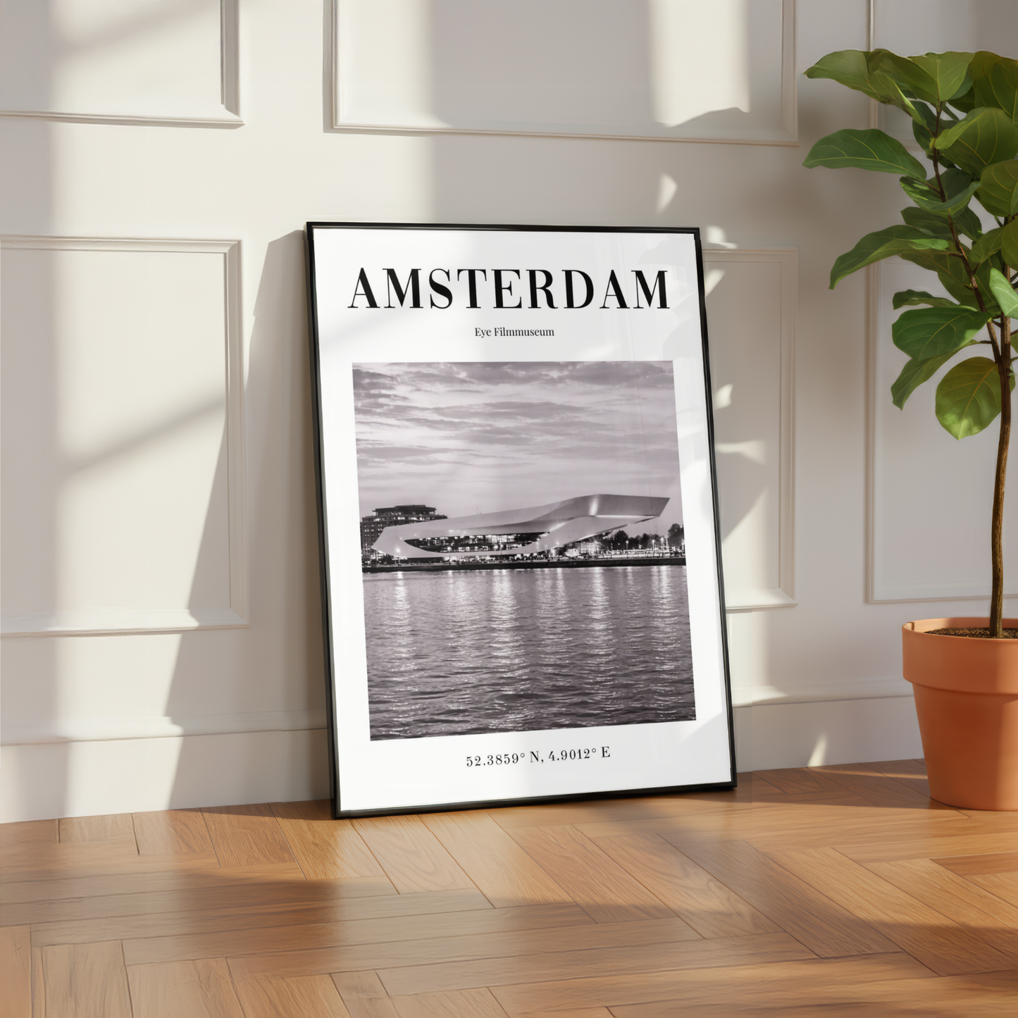Amsterdam Eye Filmmuseum Monochrome Poster