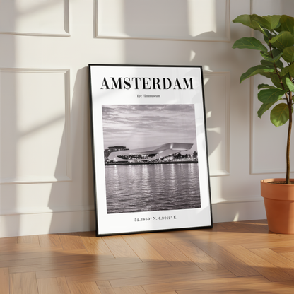 Amsterdam Eye Filmmuseum Monochrome Poster