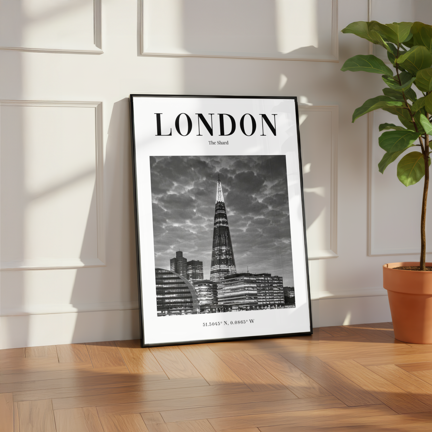 London The Shard Monochrome Poster
