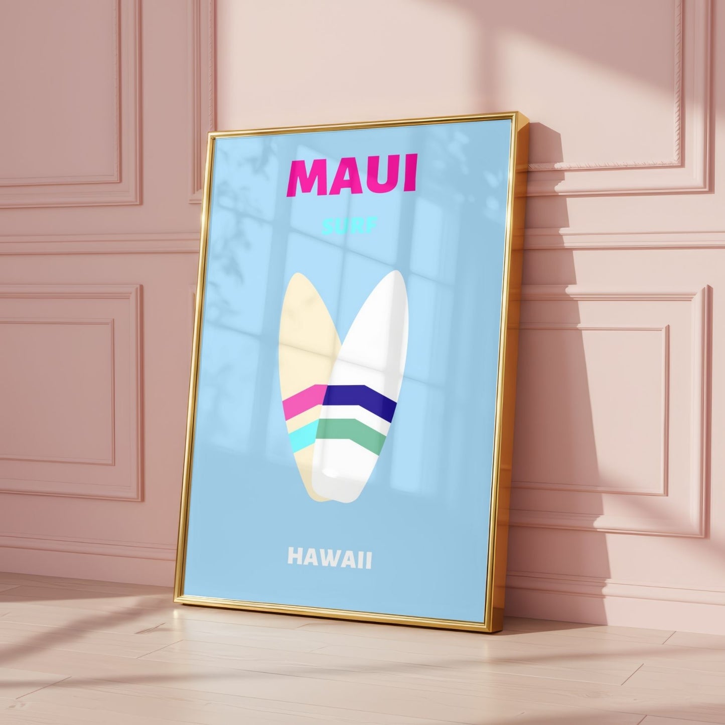Maui Preppy Travel Poster