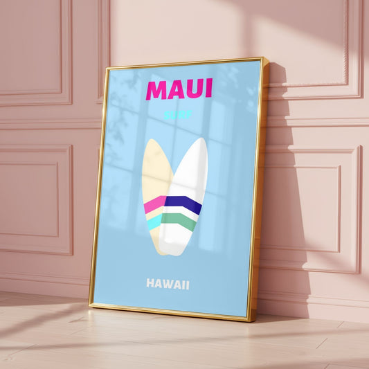 Maui Preppy Travel Poster
