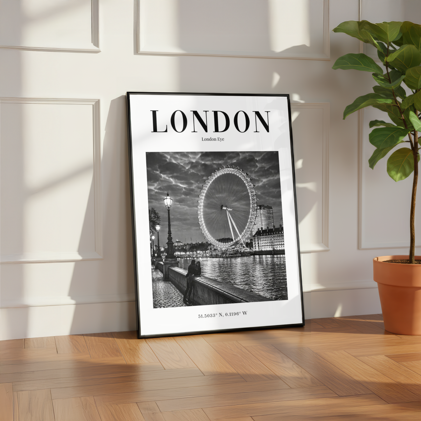 London Eye Monochrome Poster